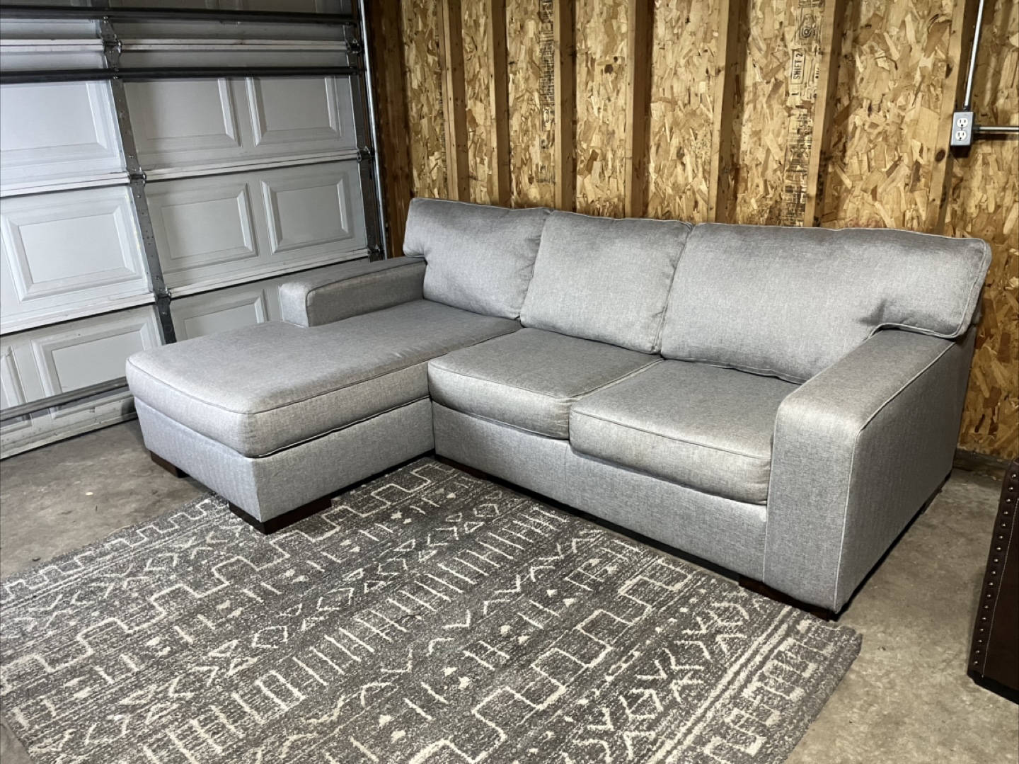 FREE DELIVERY - Ashley Furniture Gray Sectional w/ Chaise - photo 2