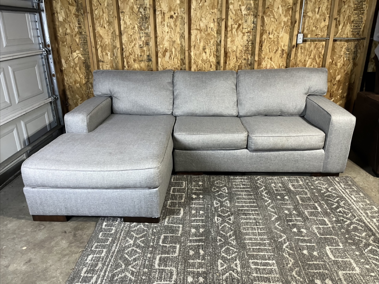 FREE DELIVERY - Ashley Furniture Gray Sectional w/ Chaise