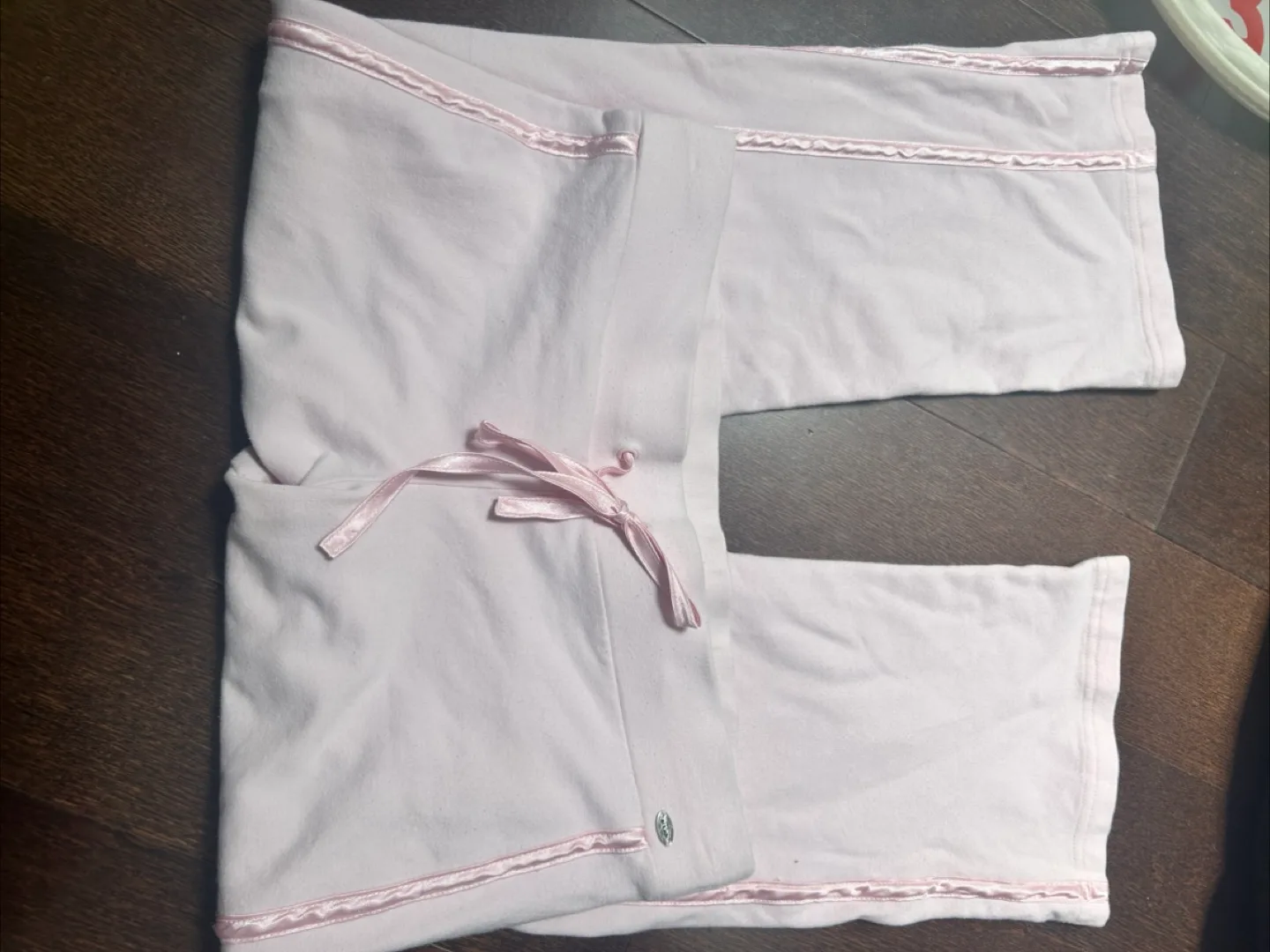 Vintage Y2k Capri pink pants with gems on back thumbnail