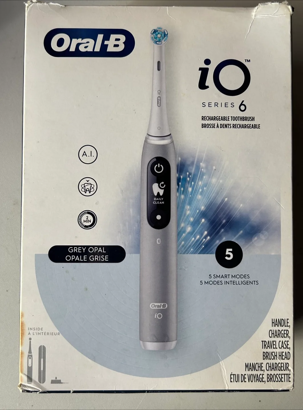 Oral-B iO Series 6 Rechargeable Toothbrush - Grey Opal thumbnail