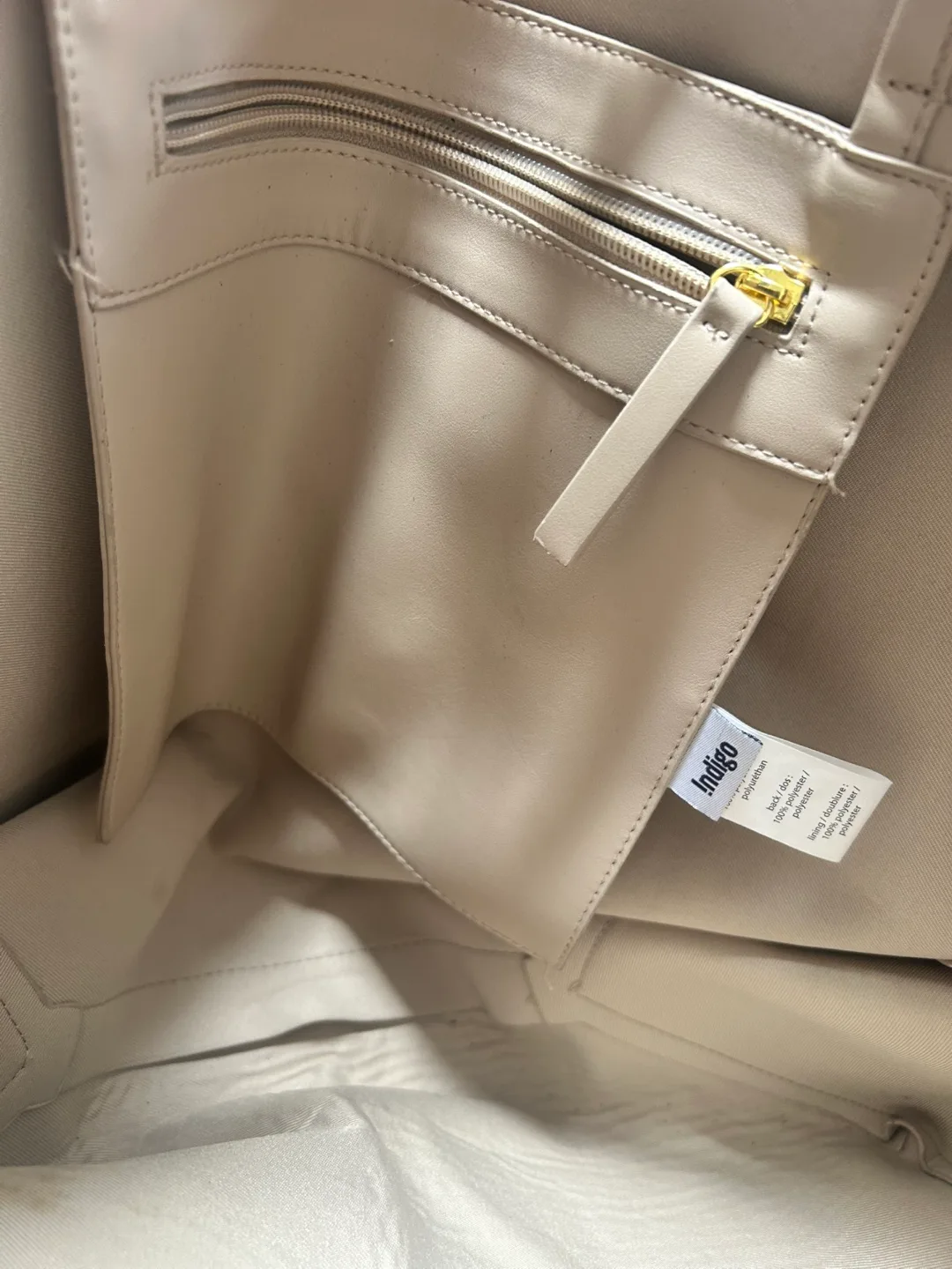 Indigo Cream-Coloured Tote Bag image indicator(2)