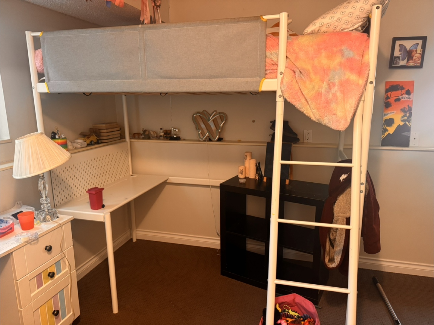 IKEA Småstad Loft Bed Frame with Desk - photo 2