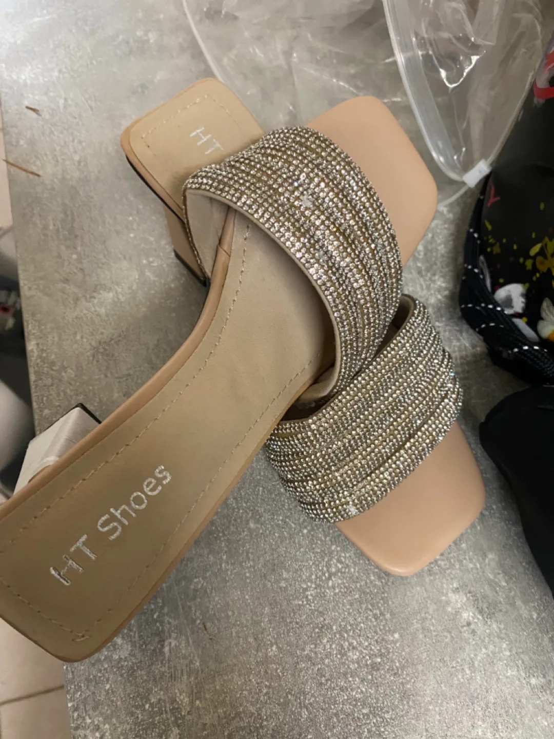 HT Shoes Rhinestone Heeled Sandals - Size 36 image indicator(3)