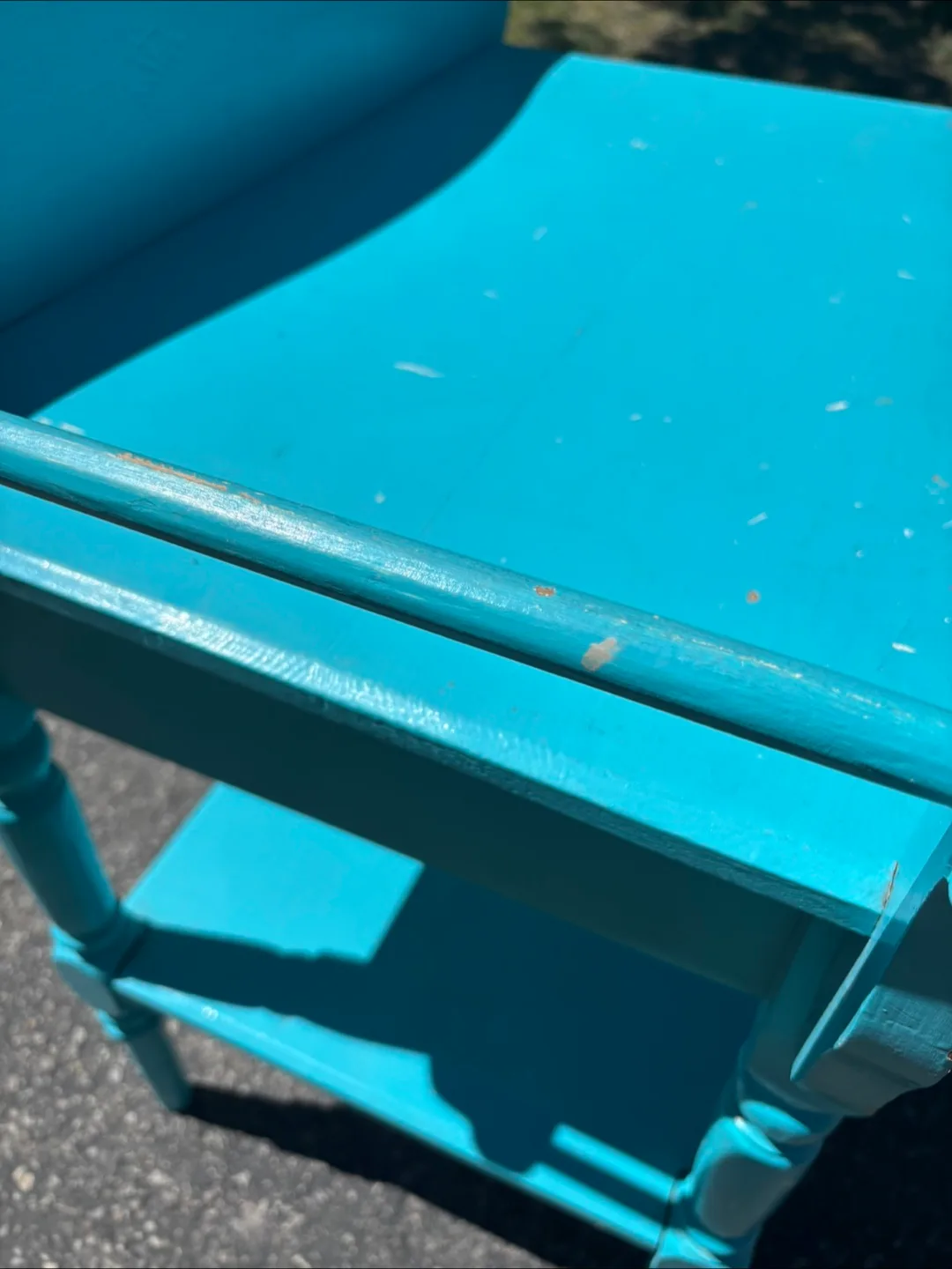 Turquoise Side Table with Shelf image indicator(6)