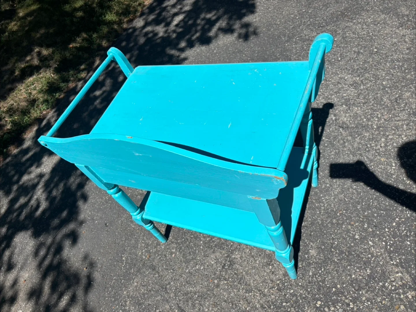 Turquoise Side Table with Shelf image indicator(5)