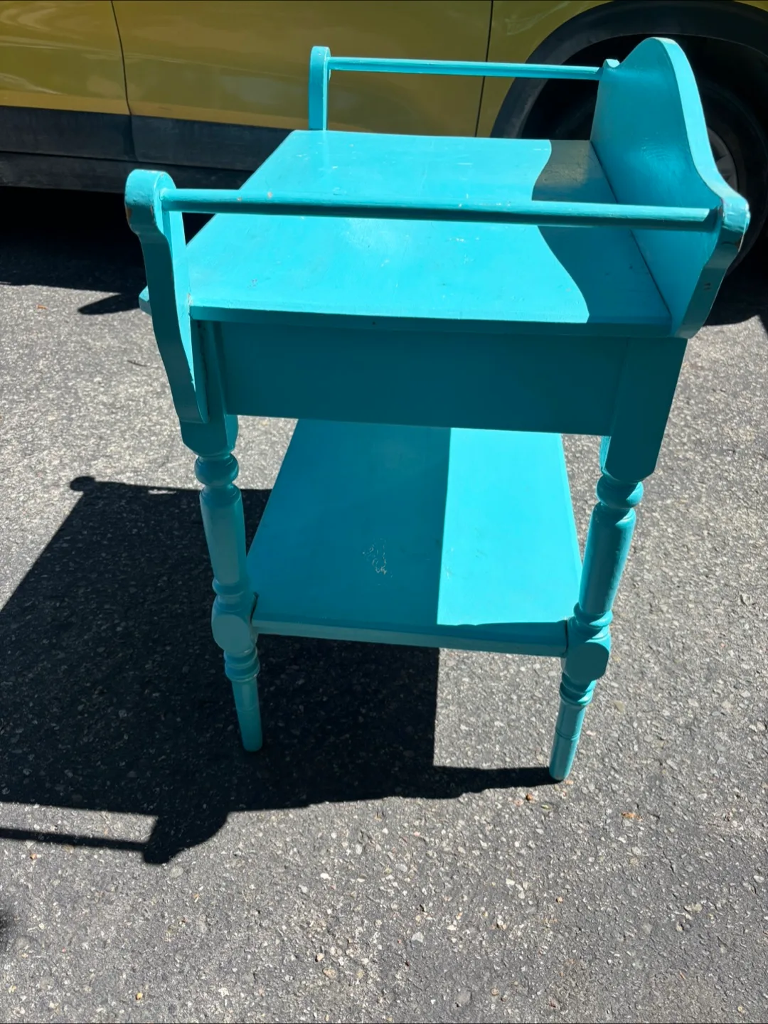 Turquoise Side Table with Shelf image indicator(4)