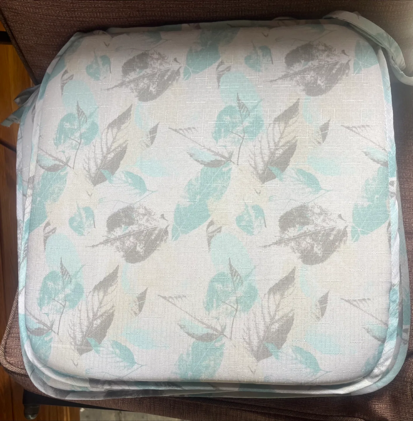 Leaf Patterned Chair Cushion thumbnail