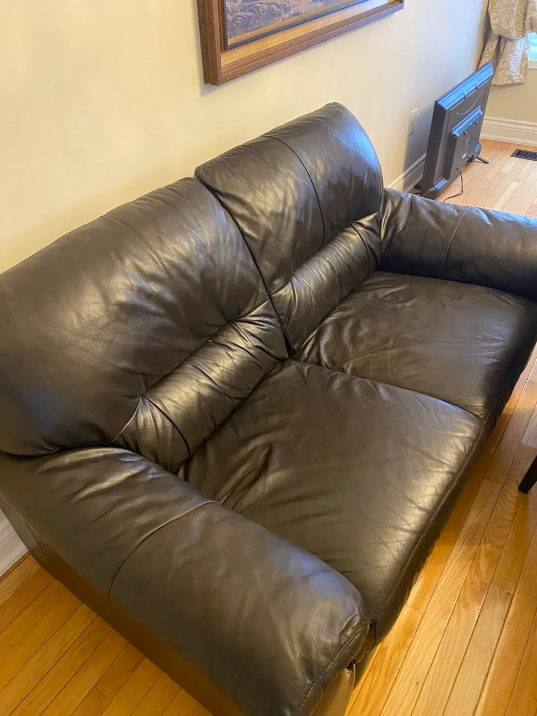 Brown Leather Sofa thumbnail