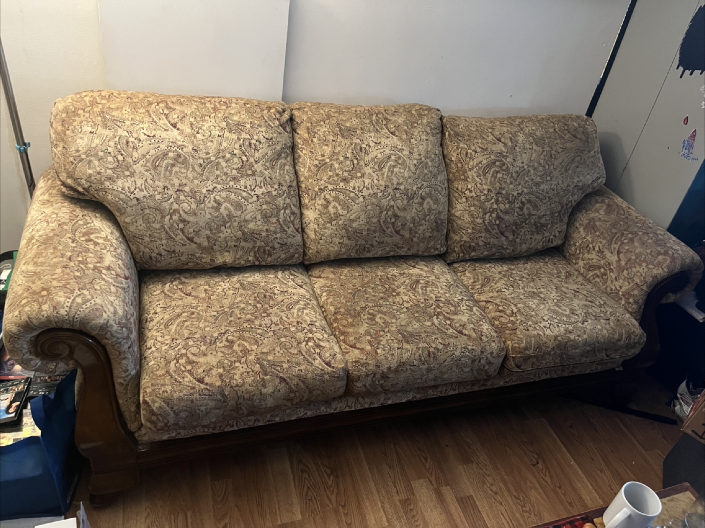 Floral Patterned 3-Seater Sofa - photo 3