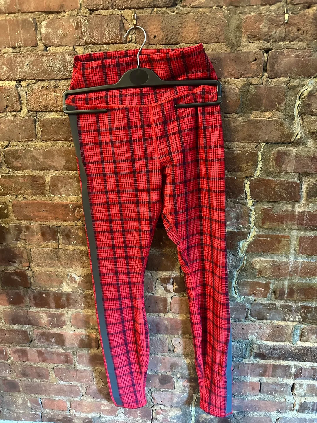 ALO Red Plaid Leggings - Size M thumbnail