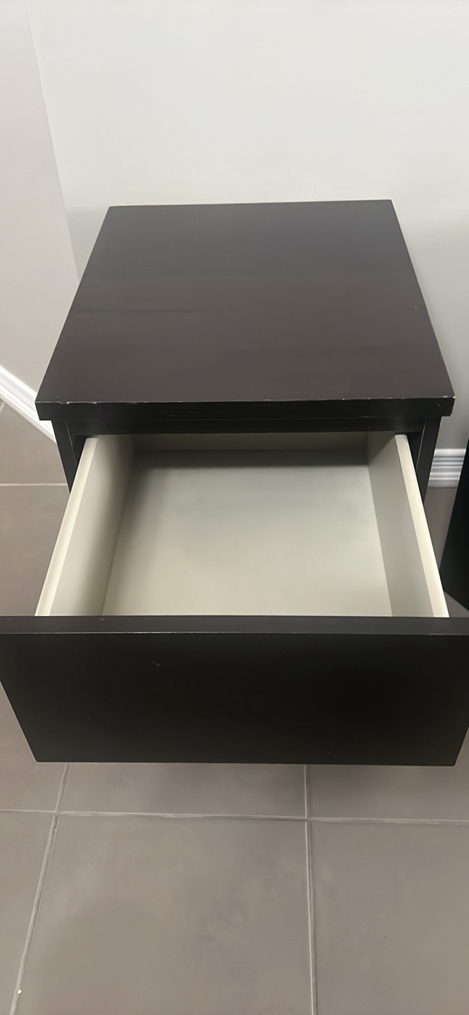 Brown 2-Drawer Nightstand - photo 2