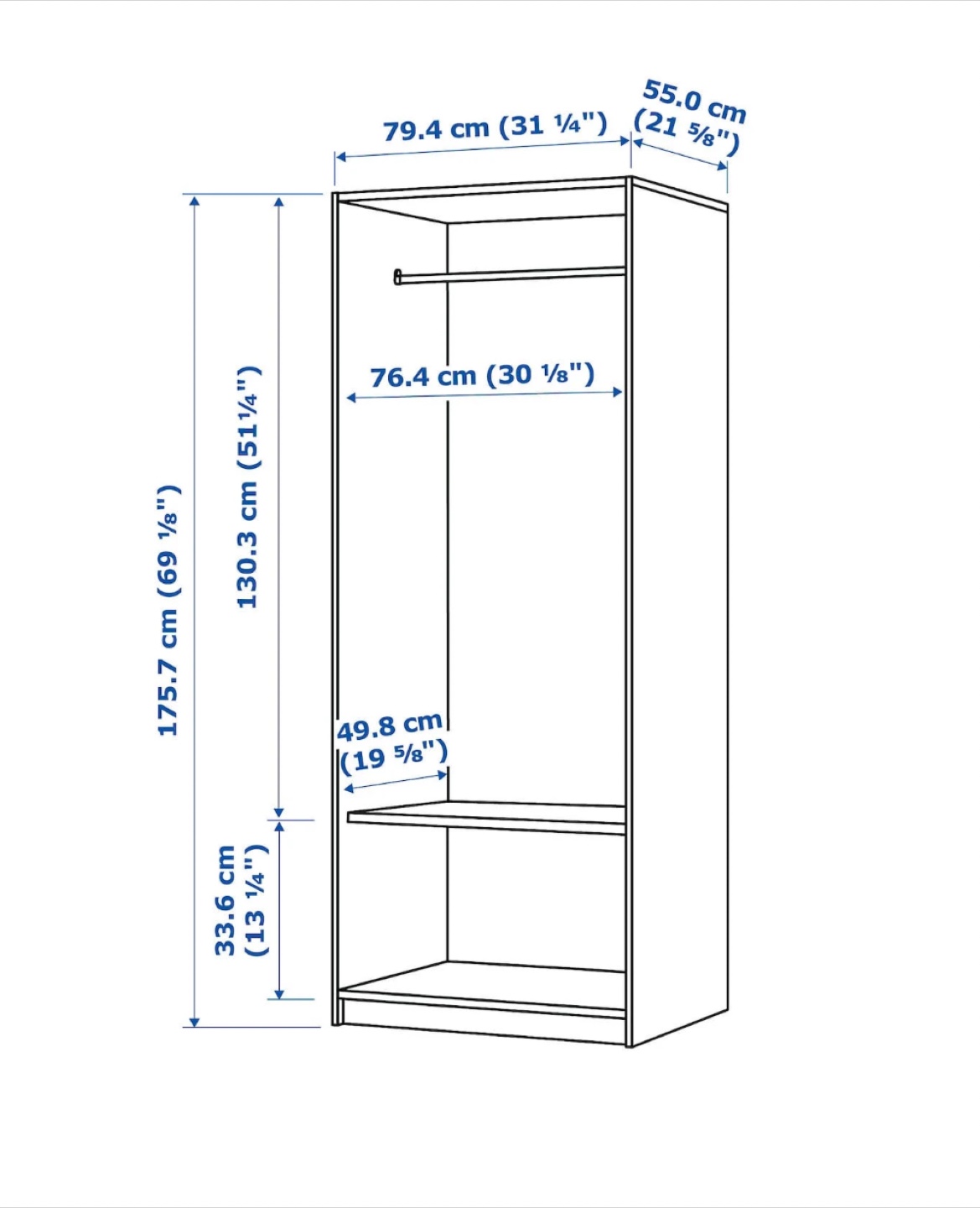 IKEA Rakkestad Wardrobe Black-brown - photo 3