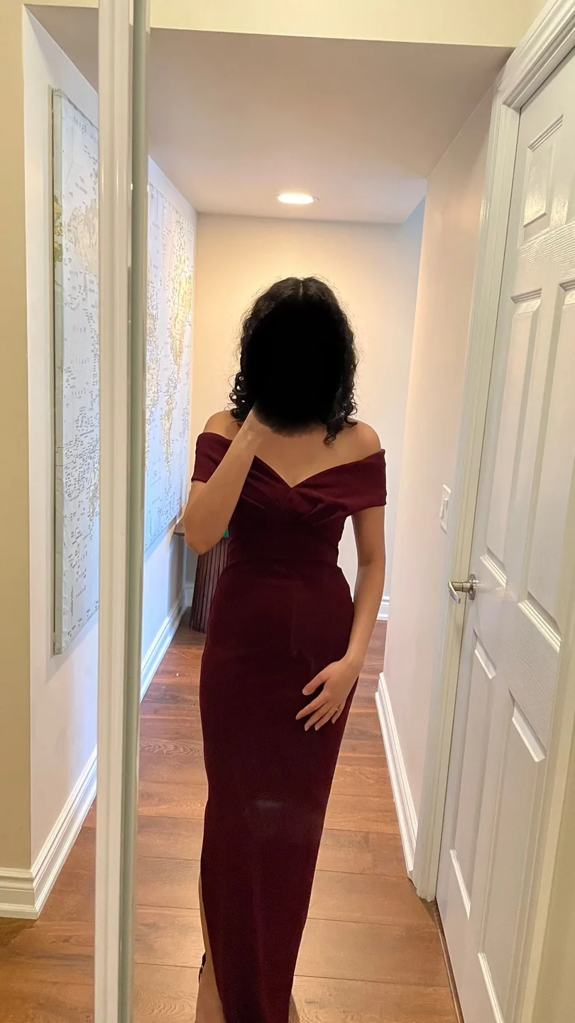 Le Chateau Burgundy Dress - Size TTP/XXS thumbnail