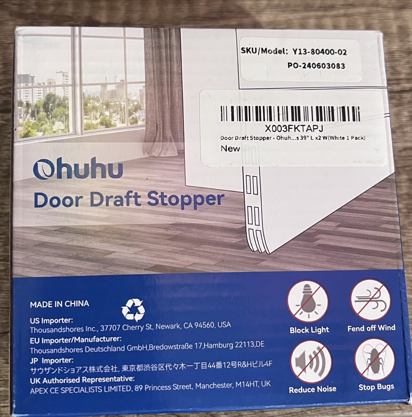 Door Draft Stopper, New in Box - photo 2