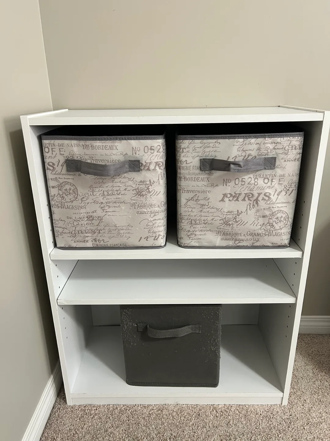 White 3-Shelf Bookcase (31.65" x 24.8") thumbnail