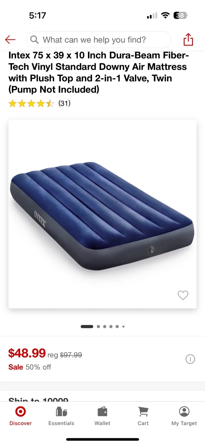 Intex Twin Air Mattress thumbnail