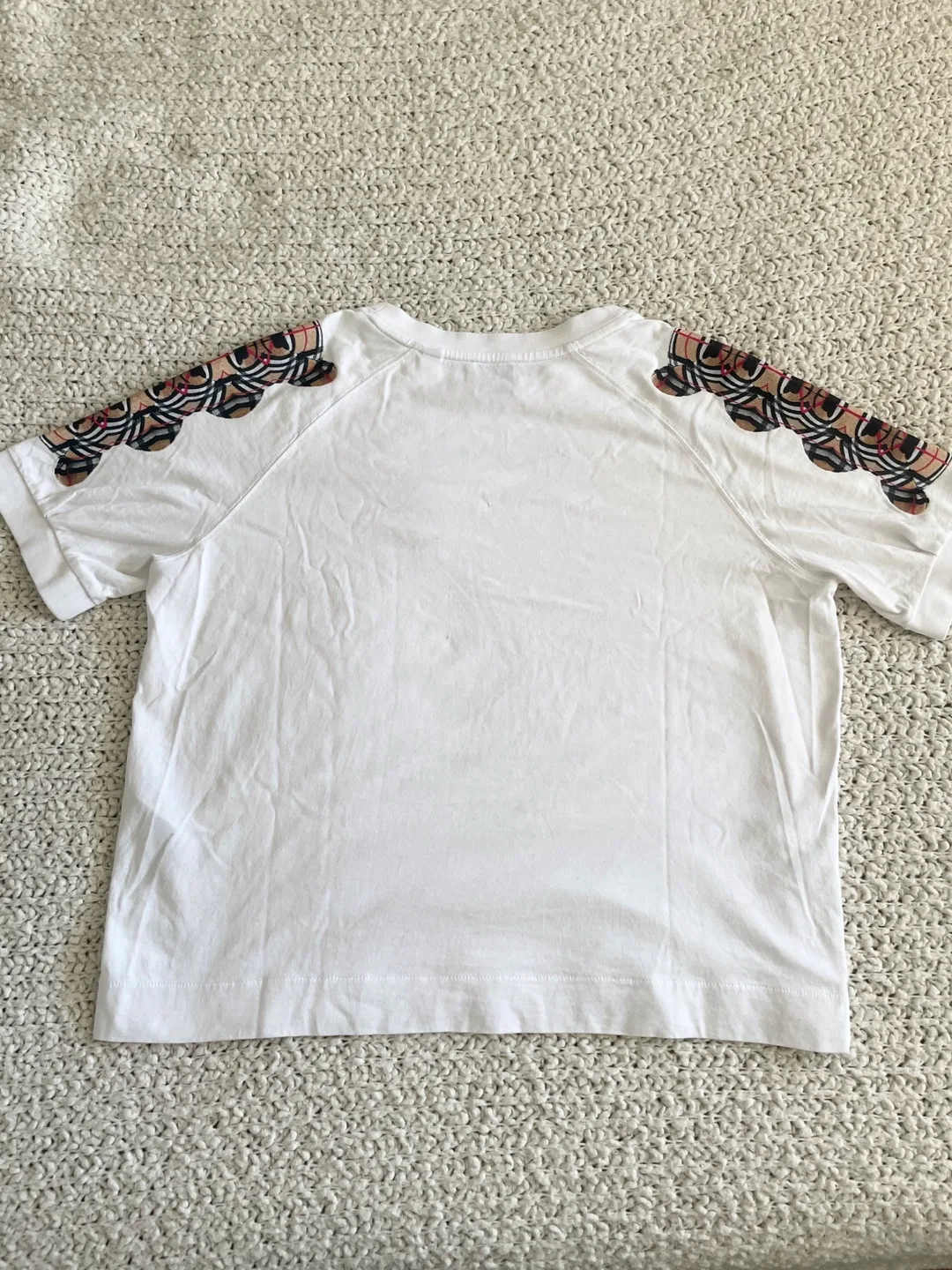 Burberry Thomas Bear Cropped White T-Shirt image indicator(2)