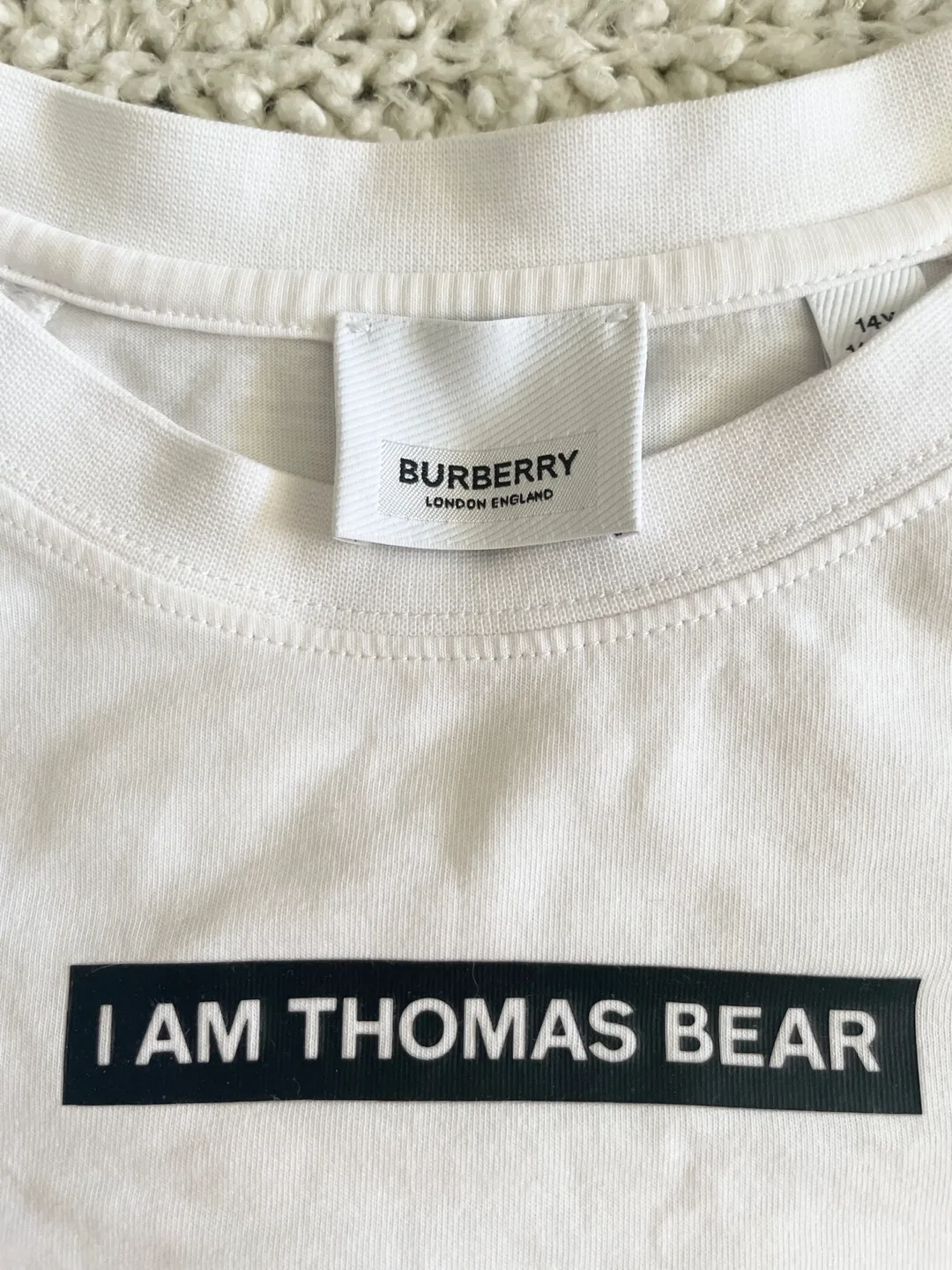 Burberry Thomas Bear Cropped White T-Shirt image indicator(7)
