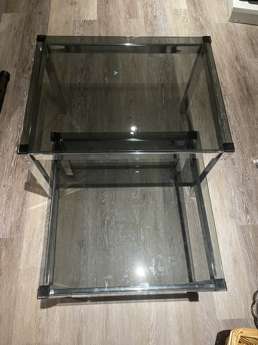 Glass & Chrome Nesting Coffee Tables