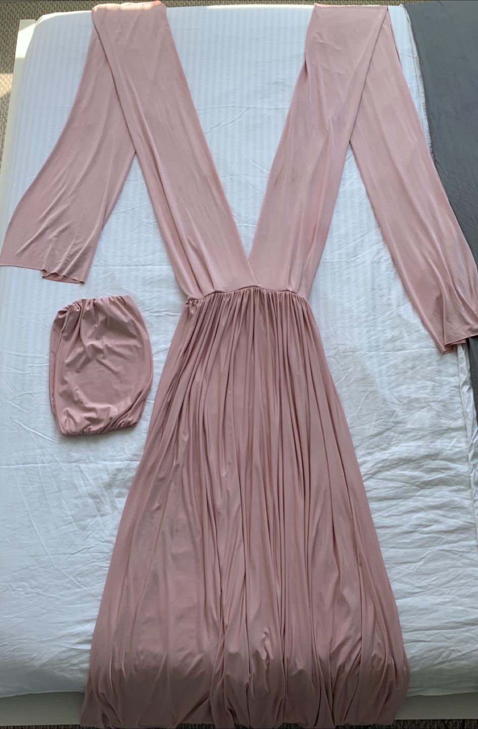 Multi wrap dress in blush colour