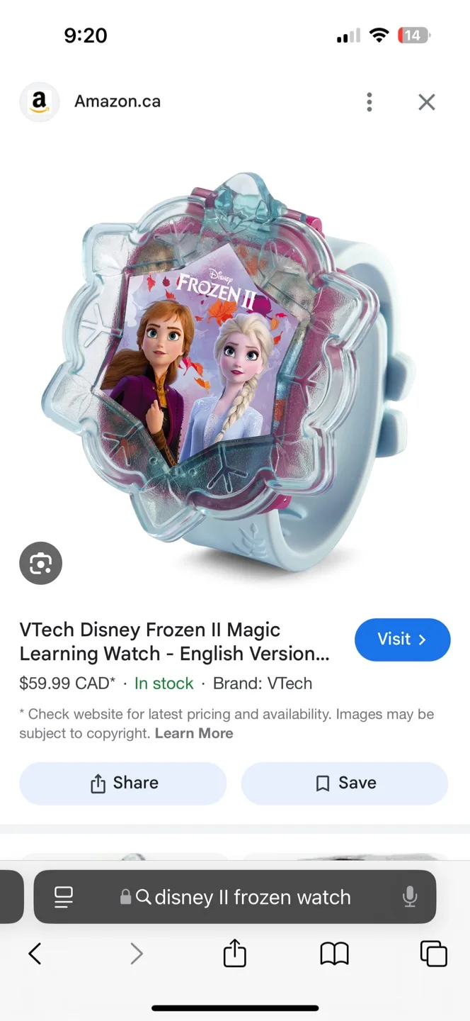 VTech Disney Frozen II Magic Learning Watch thumbnail