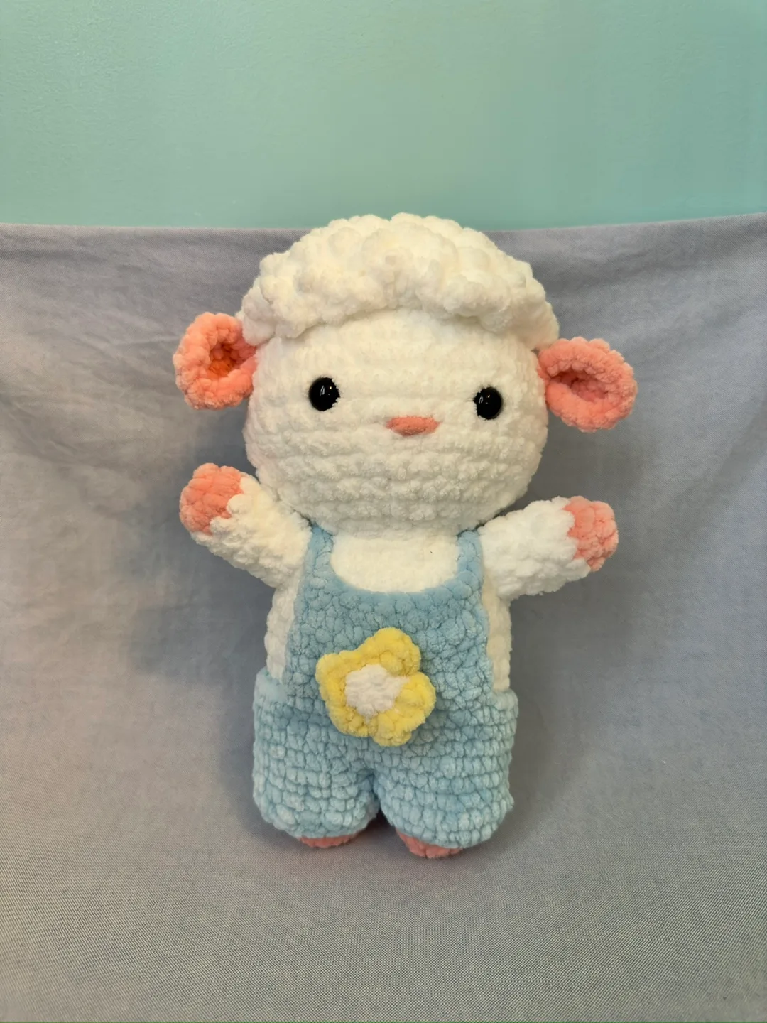 Handmade Crochet Lamb Plushie - Adorable! thumbnail