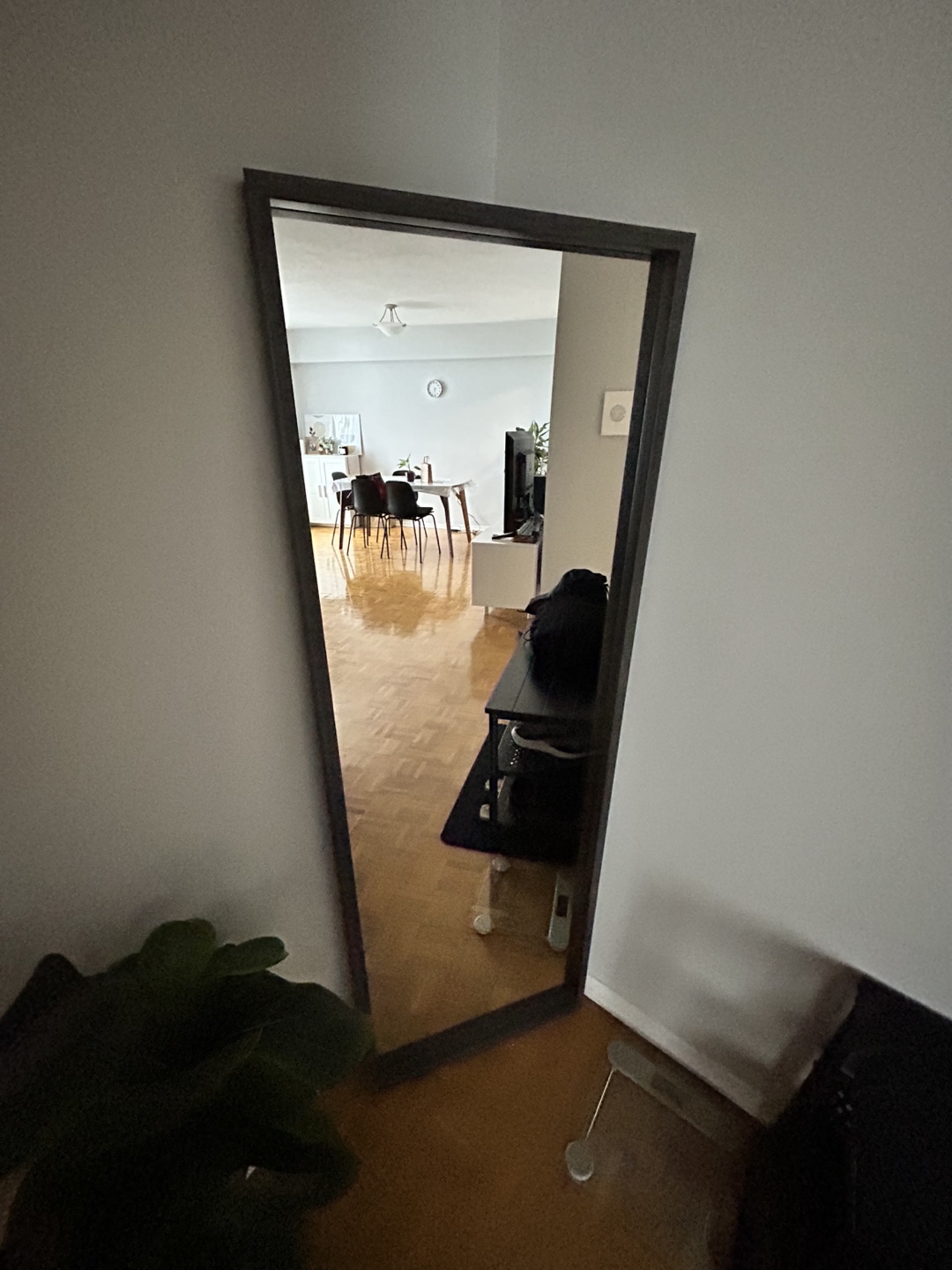 Large Framed Mirror - 59" x 2.75"