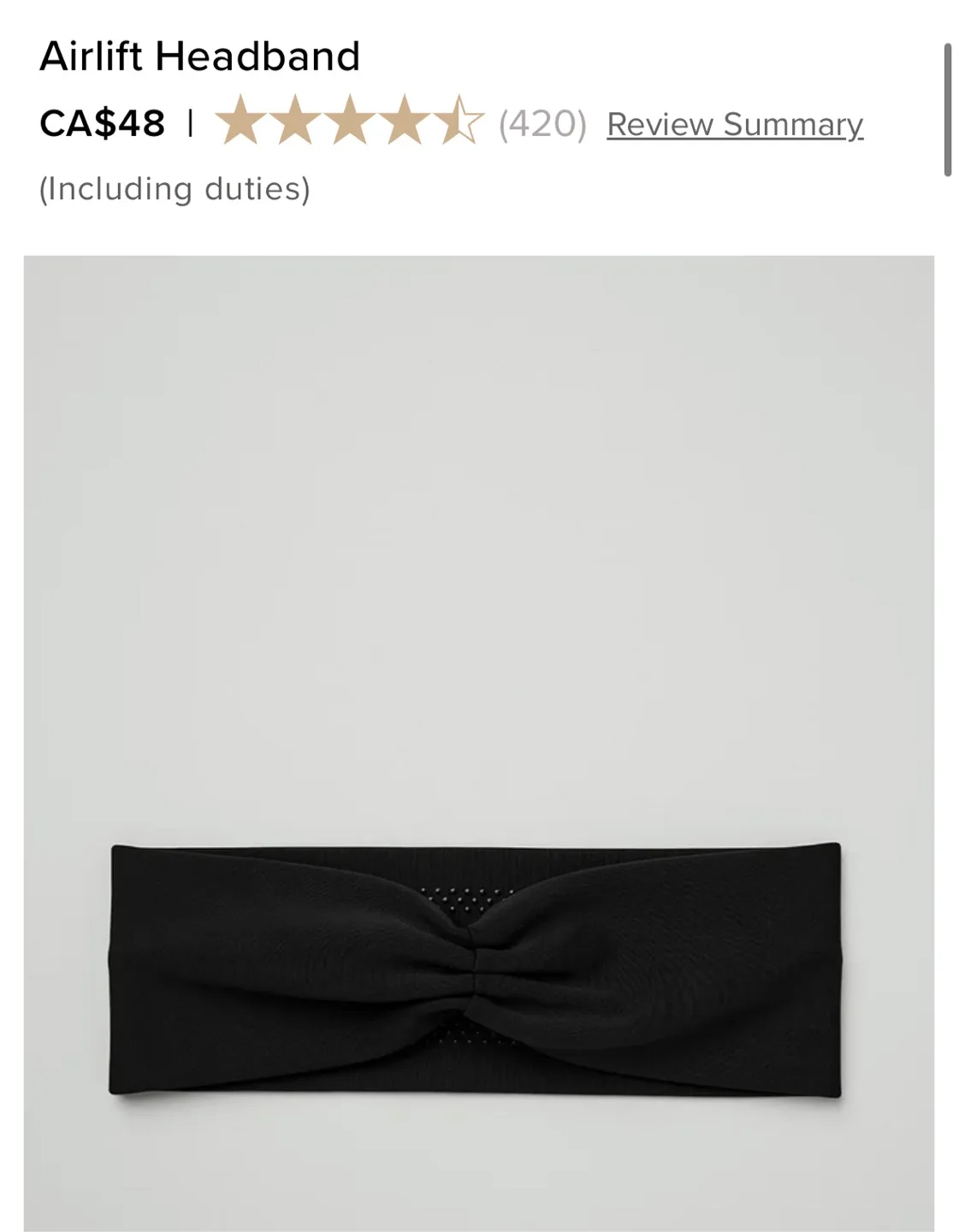 ALO Airlift Headband - Black thumbnail