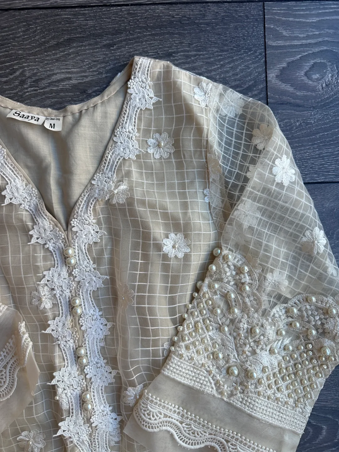 Saaya Embellished Kurti and Trouser Set - Size M thumbnail