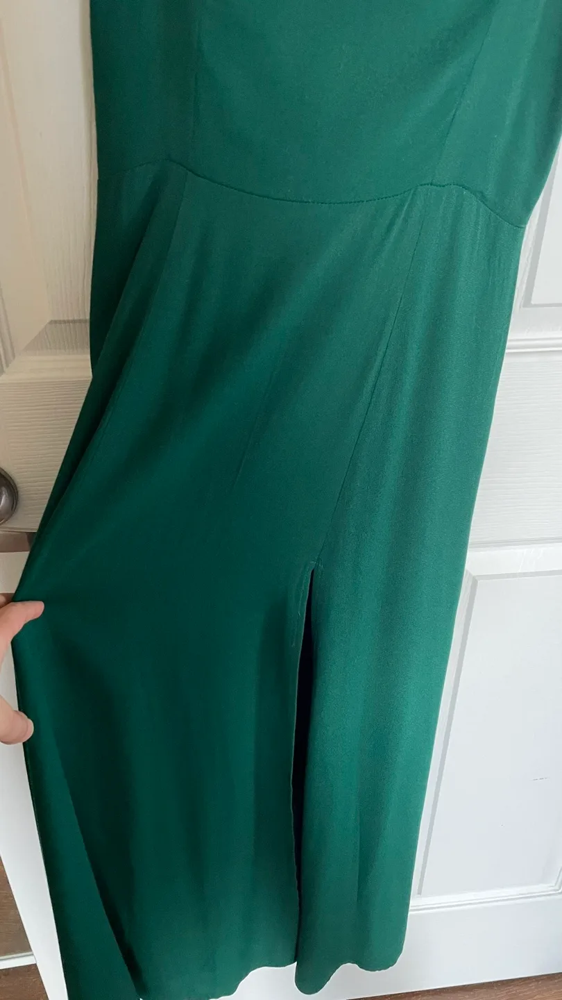 Reformation Green Midi Dress image indicator(4)