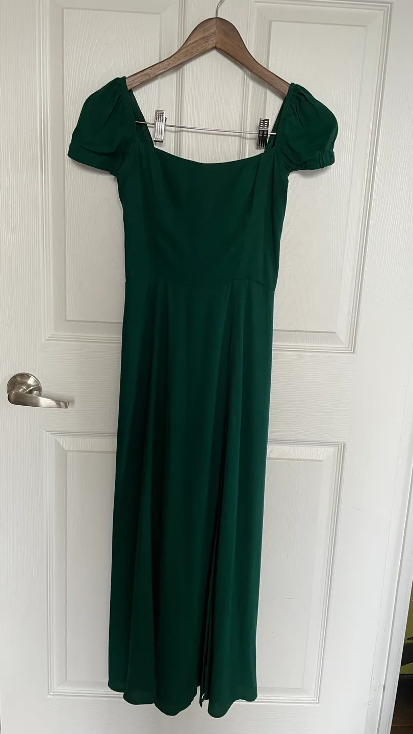 Reformation Green Midi Dress image indicator(2)