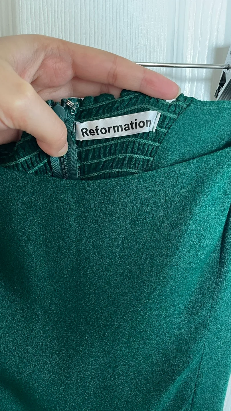 Reformation Green Midi Dress image indicator(5)