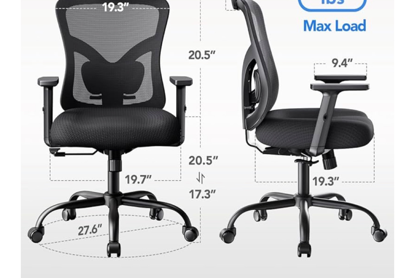 Black Ergonomic Mesh Office Chair
