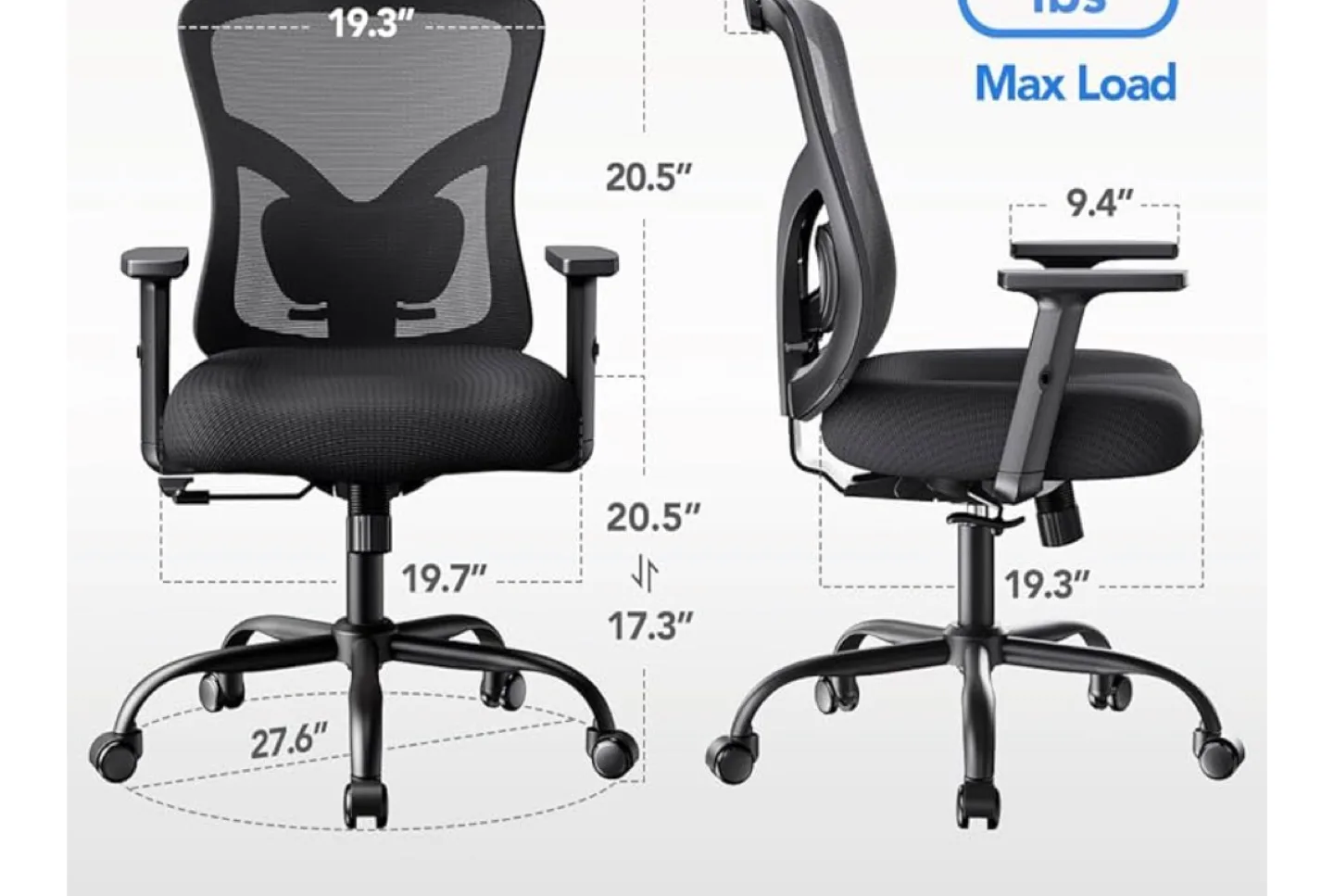 Black Ergonomic Mesh Office Chair thumbnail