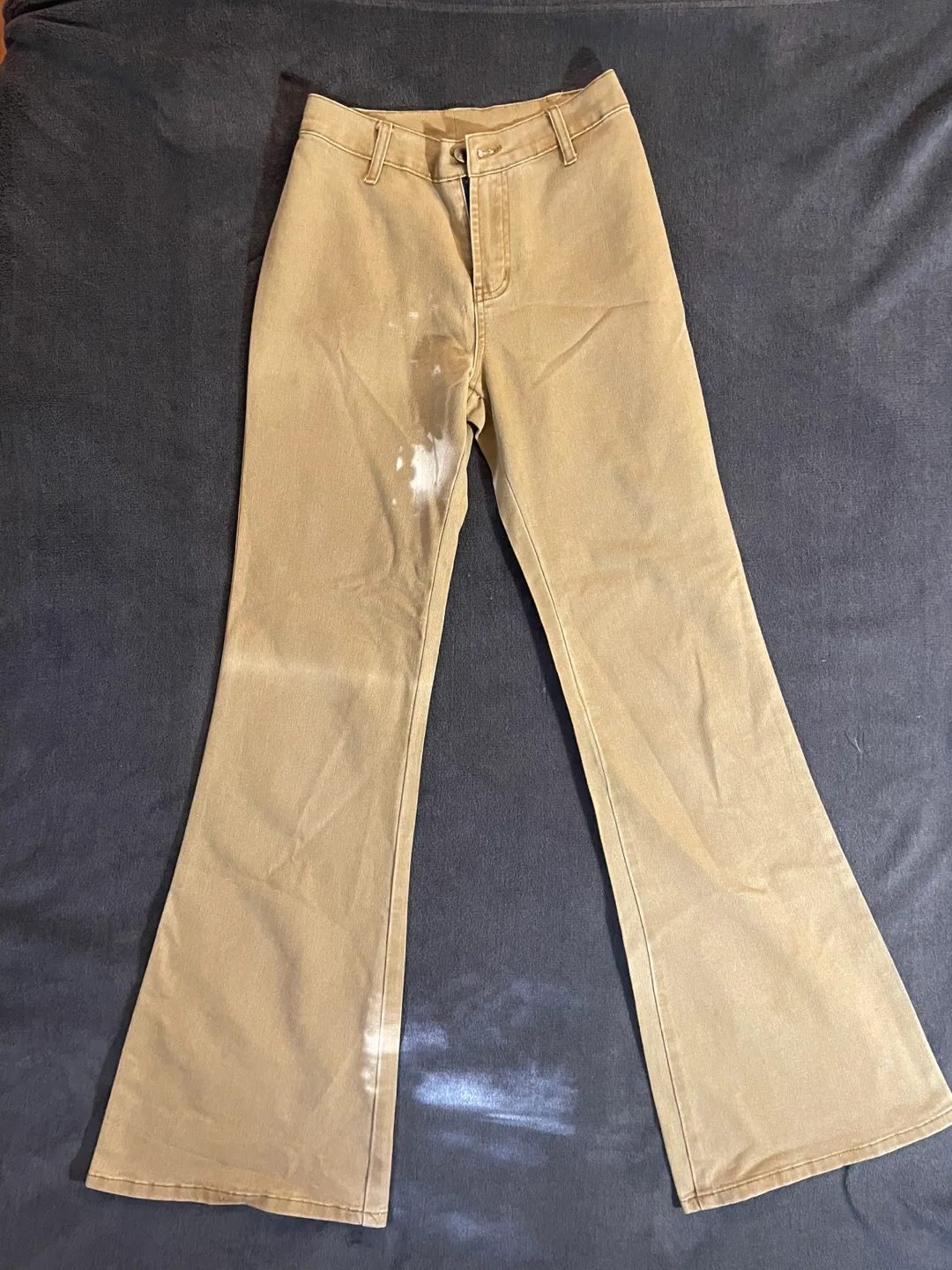 Dark Beige Flare Jeans thumbnail