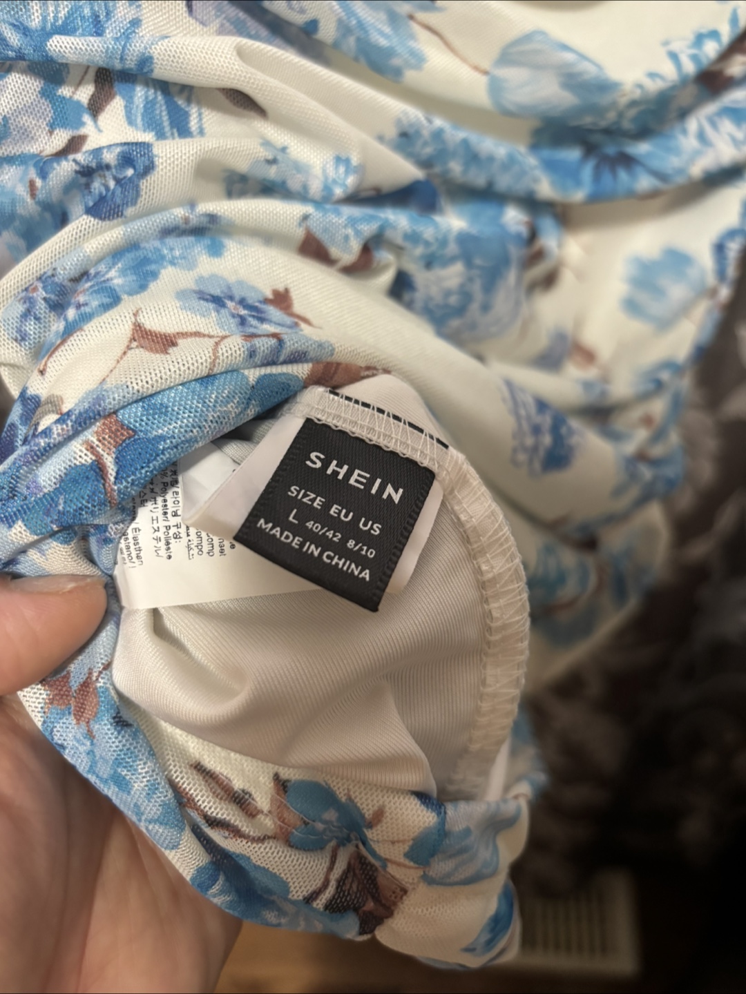 Shein Blue Floral Dress - Size L