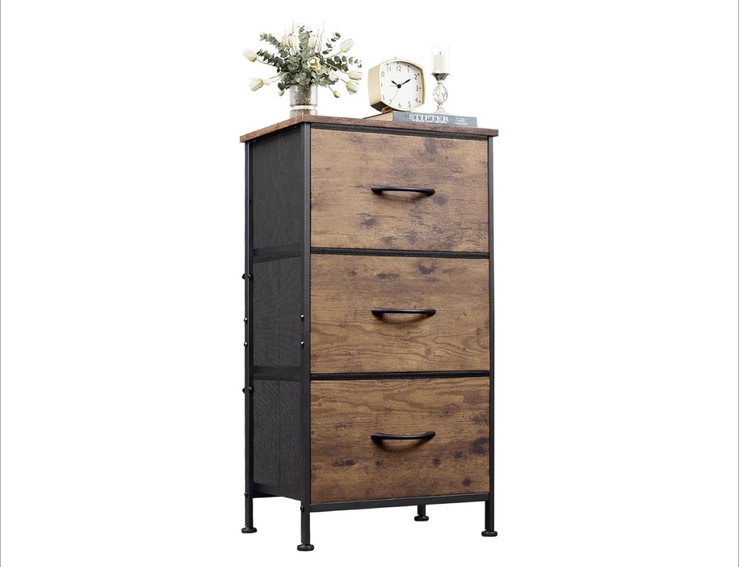 3-Drawer Brown Wood Look Dresser