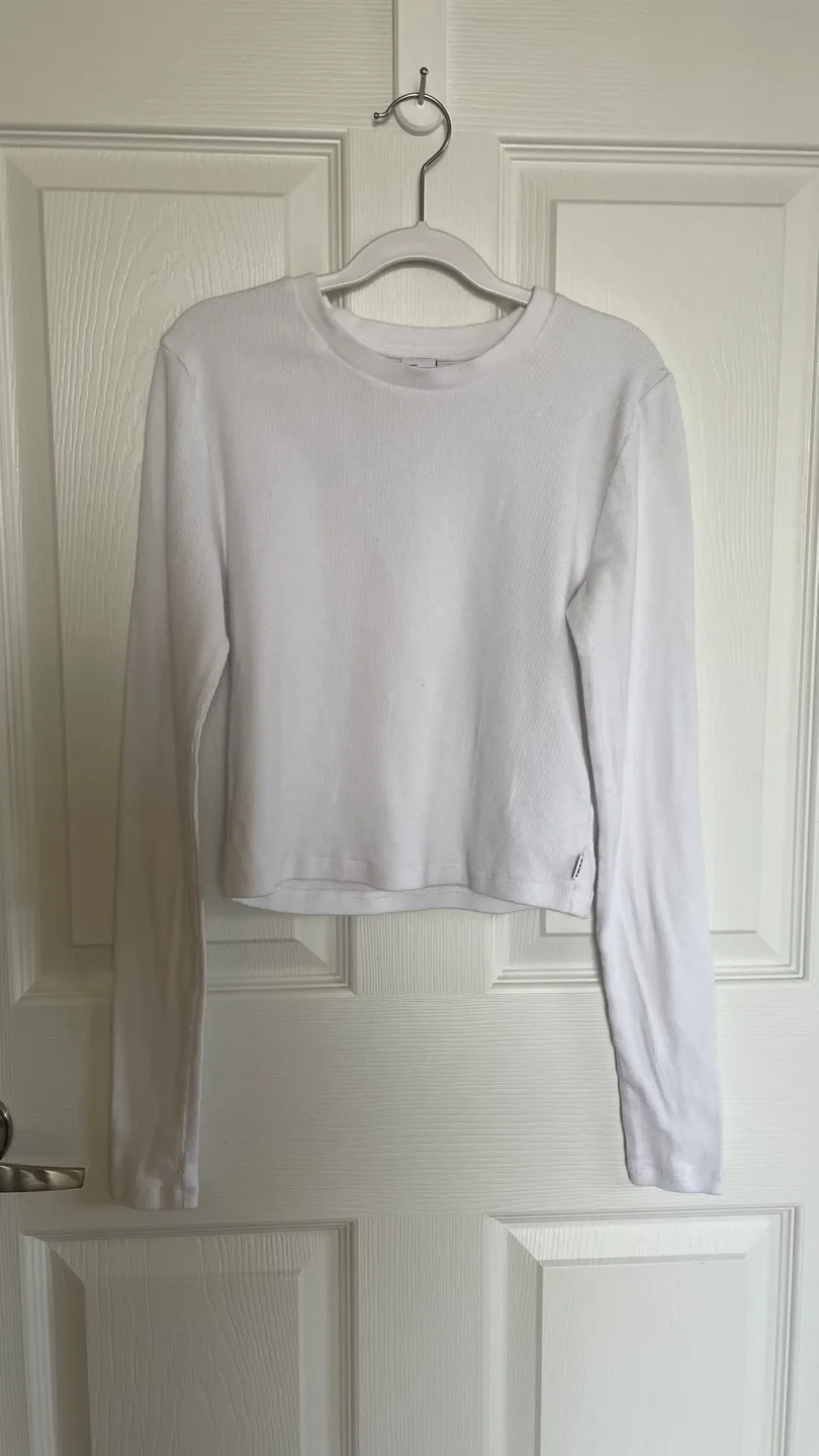 TNA White Long Sleeve Top - Size M thumbnail