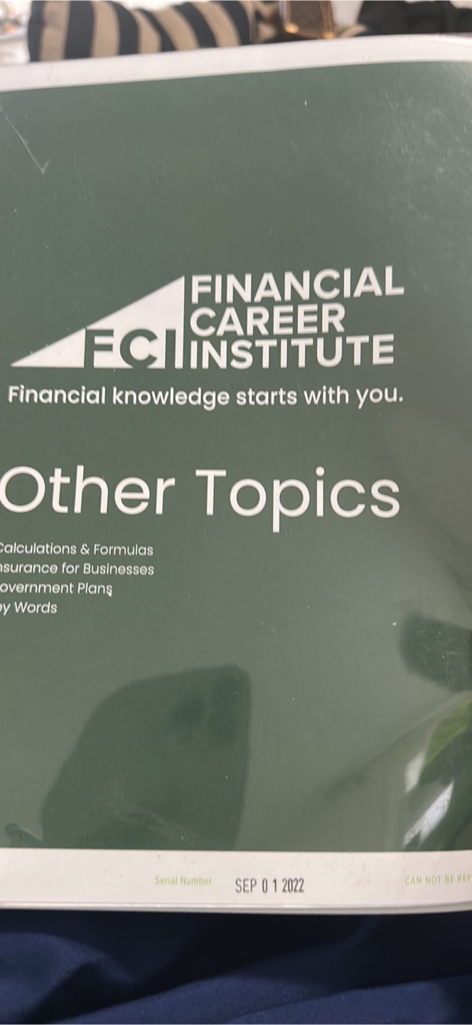 Financial Career Institute Book