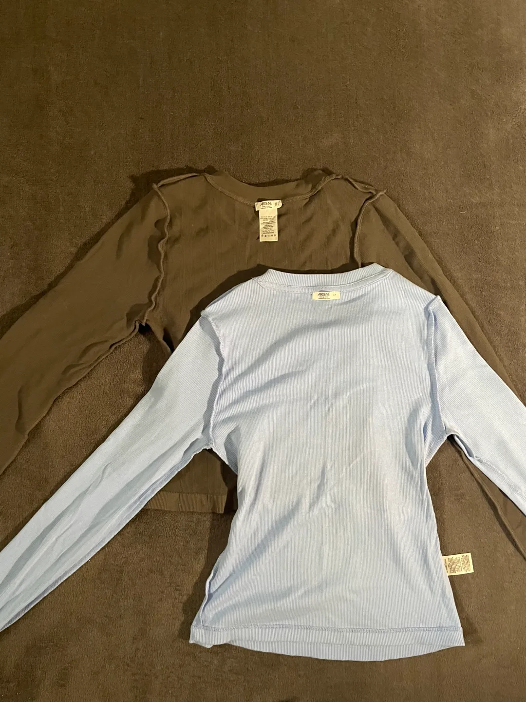 Ardene Long Sleeve Ribbed Shirts - 2 Pack thumbnail