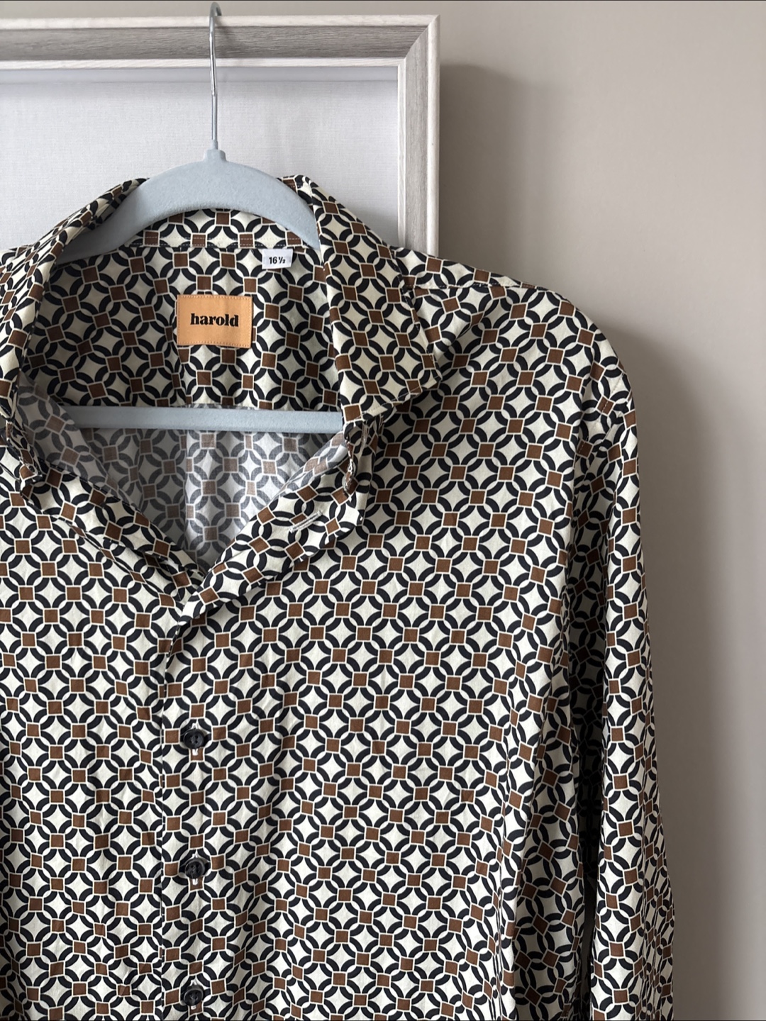 Harold Men's Patterned Button-Up Shirt - Size 16 1/2 - photo 2