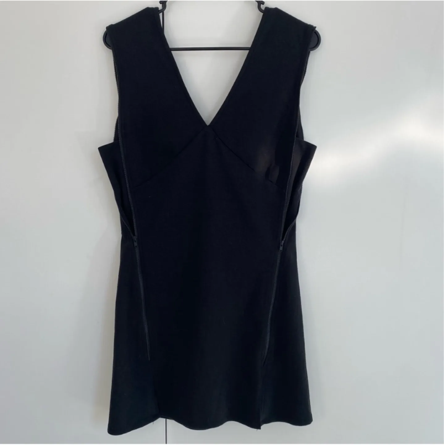 Free People Black V-neck Ponte Dress Size Small image indicator(3)