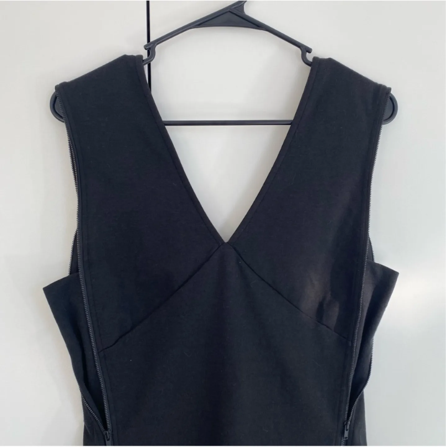 Free People Black V-neck Ponte Dress Size Small image indicator(4)