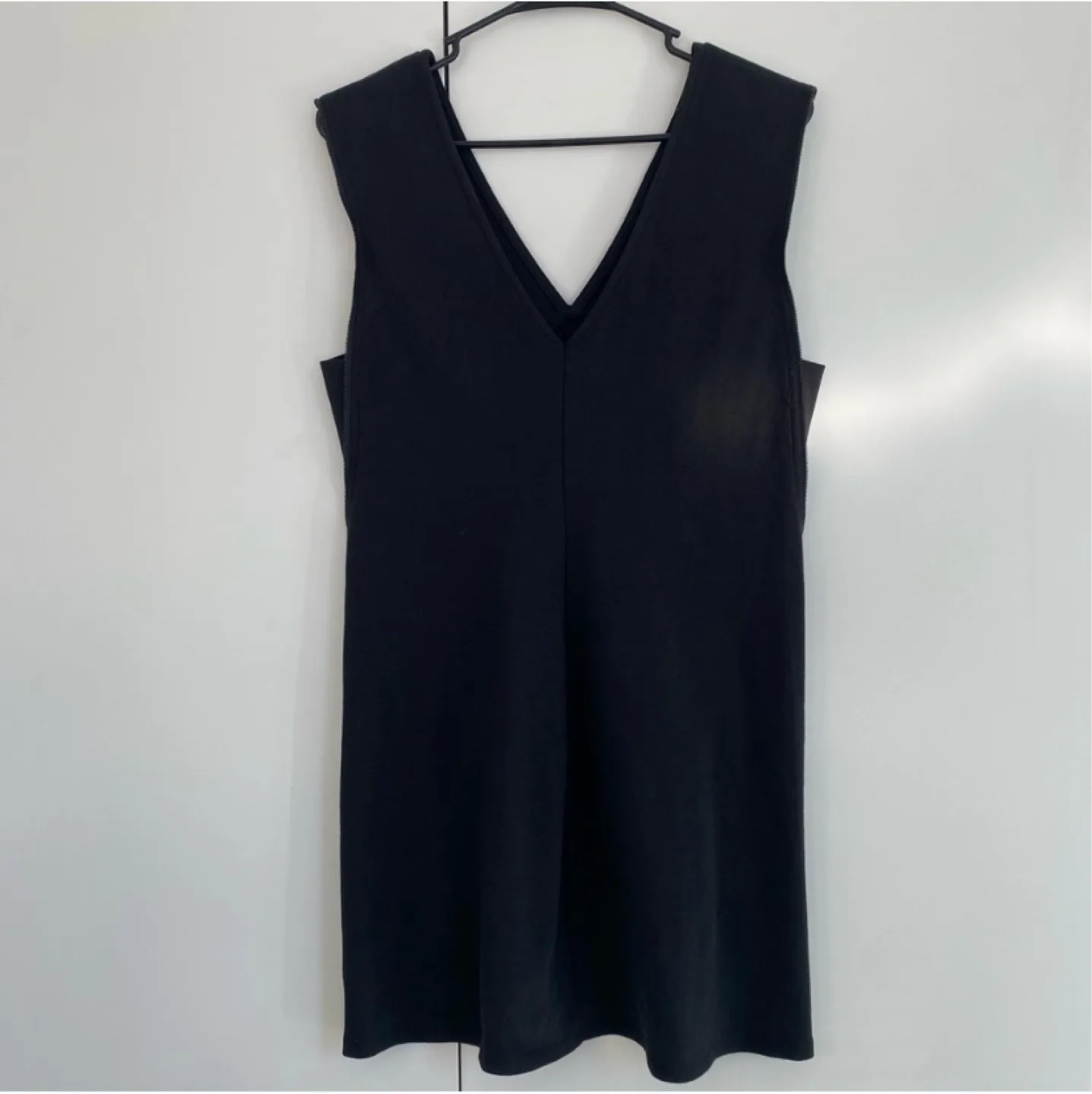 Free People Black V-neck Ponte Dress Size Small image indicator(8)