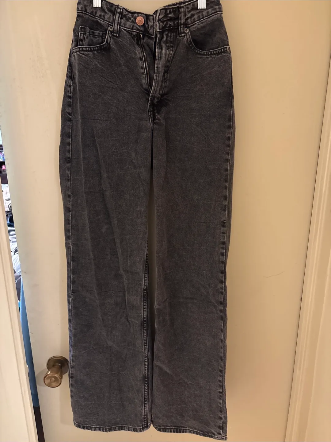 H&M - Grey Wash Wide Leg Jeans (Size 0) thumbnail