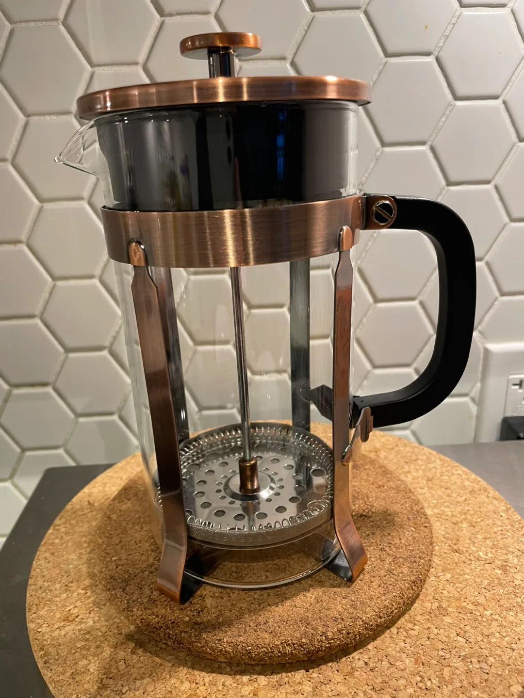 French Press Coffee Maker - Copper Accents thumbnail