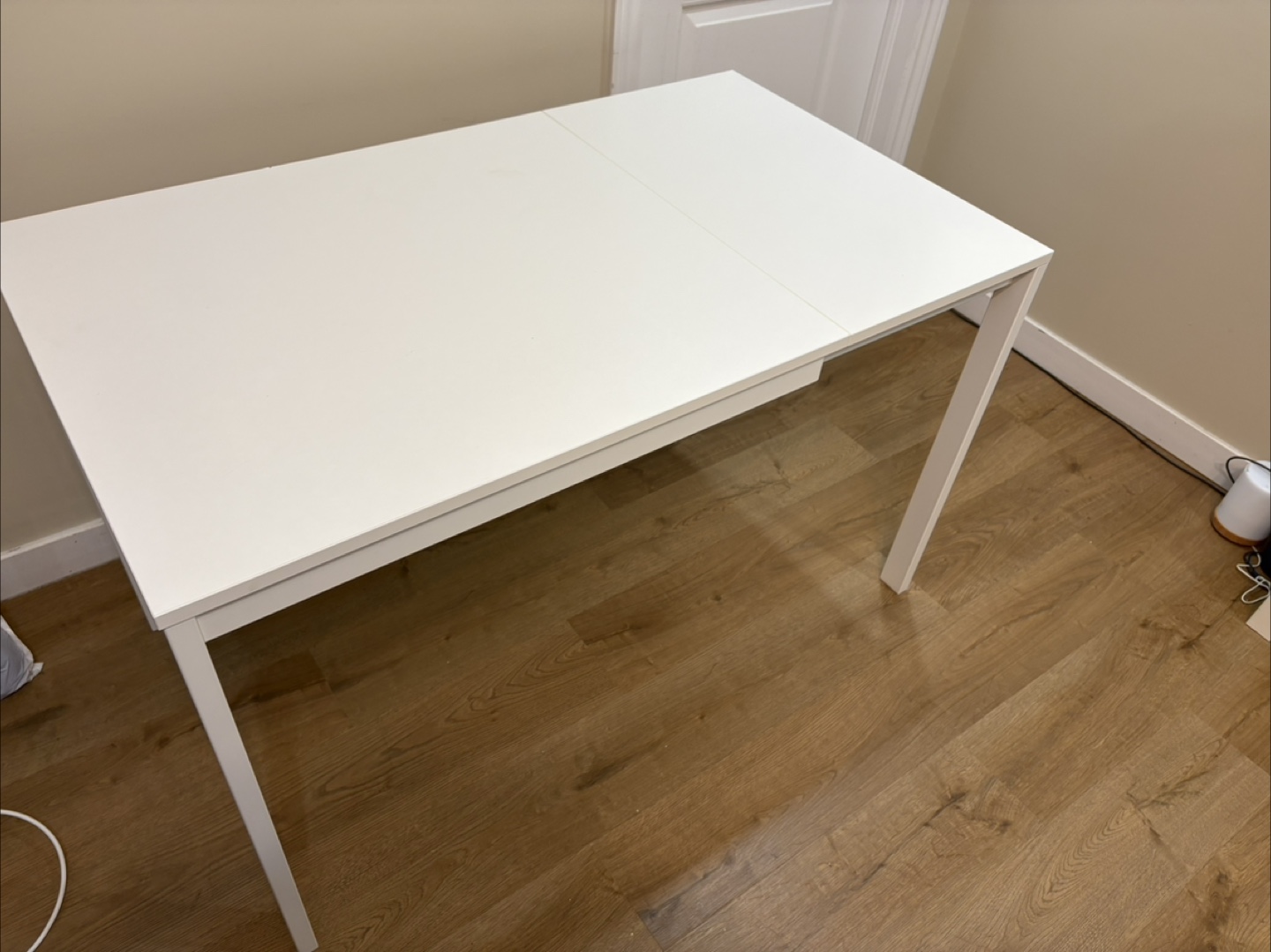 IKEA White Extendable Dining Table - photo 3