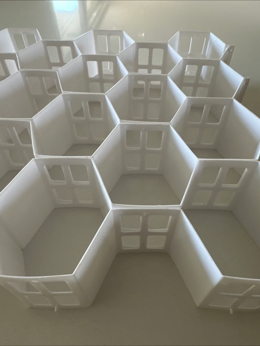 Honeycomb Wall Shelf or Cabinet drawer  organizer- White🇨🇦 image indicator(2)