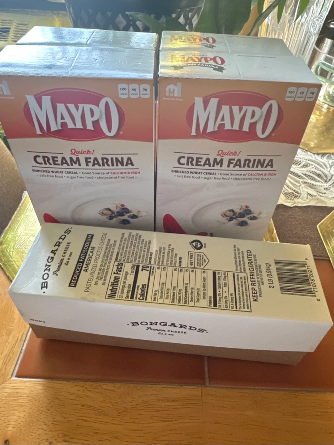 Maypo Cream Farina & Bongards Reduced Fat American Cheese thumbnail