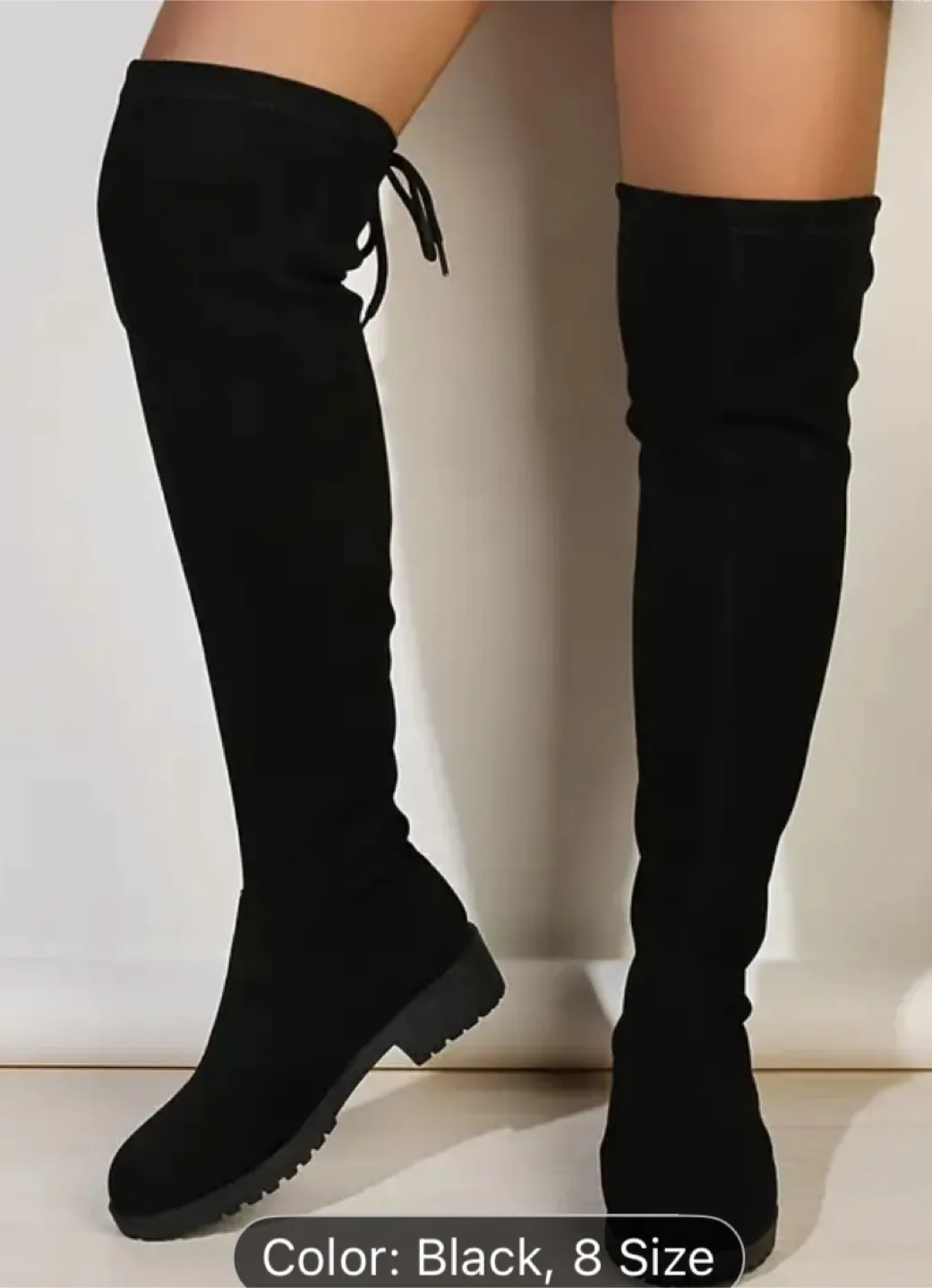 Black Over-the-Knee Boots - Size 9.5